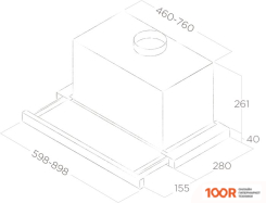 Кухонная вытяжка Elica ELITE 26 IX/A/90/VT PRF0094215B (37376)