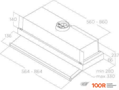 Кухонная вытяжка Elica CIAK 2.0 S GR/A/90 PRF0181903 (37344)