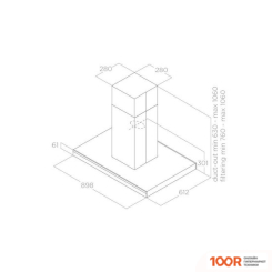 Кухонная вытяжка Elica ADELE IS BL MAT/A/90 X 60 (37303)