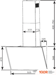 Кухонная вытяжка CENTEK CT-1829-60 (БЕЛЫЙ) (37084)
