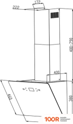 Кухонная вытяжка Backer AH60E-MC-AT BLACK 12K (36742)