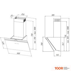 Кухонная вытяжка Akpo TOPAZ 60 WK-9 (ЧЕРНЫЙ) (36707)