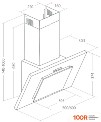 Кухонная вытяжка Akpo ORIENT ECO 60 WK-4 (БЕЛЫЙ) (36694)