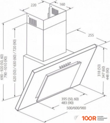 Кухонная вытяжка Akpo NERO ECO 90 WK-4 (ЧЕРНЫЙ) (36645)
