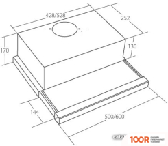 Кухонная вытяжка Akpo LIGHT ECO TWIN 60 WK-7 (КОРИЧНЕВЫЙ) (36594)
