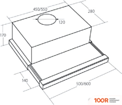 Кухонная вытяжка Akpo LIGHT ECO GLASS TWIN 50 WK-7 (СЕРЫЙ) (36585)