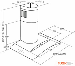 Кухонная вытяжка Akpo LARGO ECO 60 WK-4 (НЕРЖАВЕЮЩАЯ СТАЛЬ) (36571)