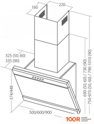 Кухонная вытяжка Akpo KASTOS ECO 50 WK-4 (ЧЕРНЫЙ) (36556)