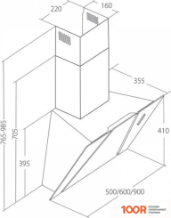 Кухонная вытяжка Akpo CETIAS ECO 60 WK-4 (ЧЕРНЫЙ) (36502)