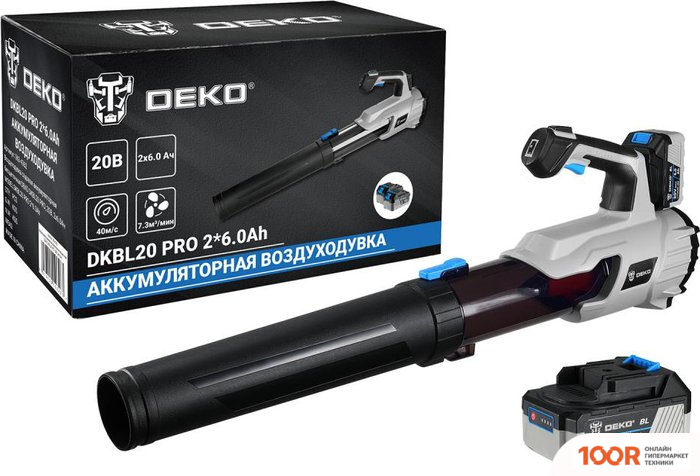 Воздуходувка Deko DKBL20 PRO 063-4362 (С 2-МЯ АКБ) (35979)