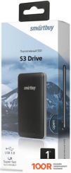 Внешний накопитель SmartBuy S3 SB1024GB-S3BS-18SU30 1TB (ЧЕРНЫЙ/СЕРЕБРИСТЫЙ) (33725)
