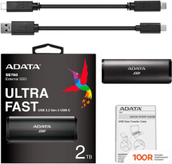 Внешний накопитель ADATA SE760 1TB ASE760-1TU32G2-CBK (ЧЕРНЫЙ) (33099)