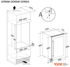 Винный шкаф Temptech OZ90DB (32975)