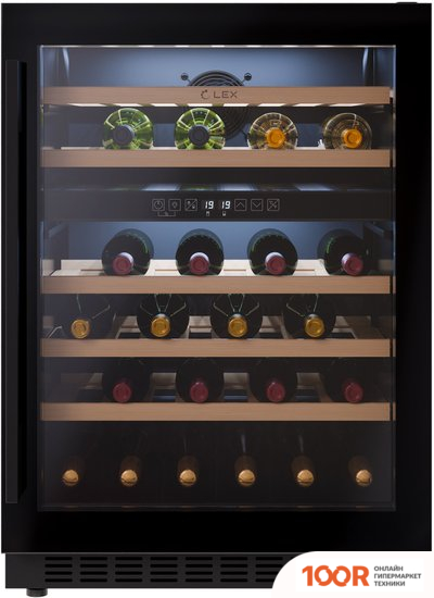 Винный шкаф LEX LWD6046BL DUAL ZONE (32705)