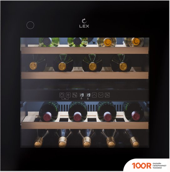 Винный шкаф LEX LWD6036BL DUAL ZONE PP (32703)