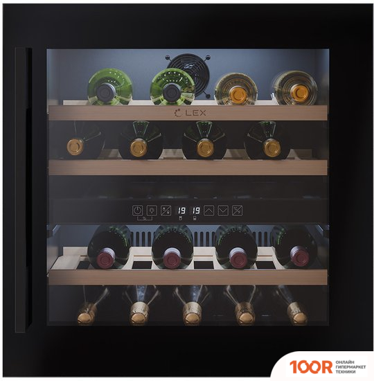 Винный шкаф LEX LWD6036BL DUAL ZONE (32702)