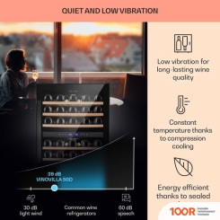 Винный шкаф Klarstein VINOVILLA 50 DUO (ЧЕРНЫЙ) (32583)