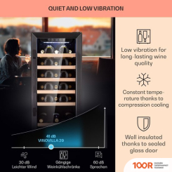 Винный шкаф Klarstein VINOVILLA 29 BUILT-IN (ЧЕРНЫЙ) (32581)