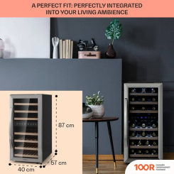 Винный шкаф Klarstein VINAMOUR 33 DUO (СЕРЕБРИСТЫЙ) (32570)