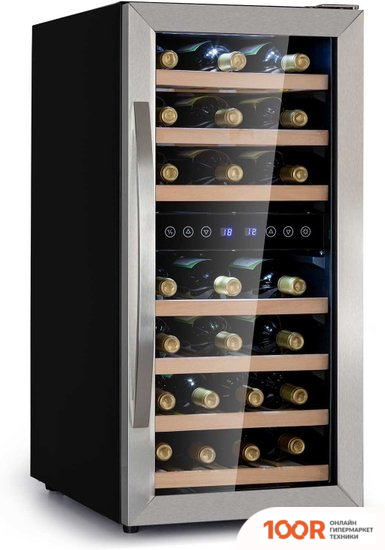 Винный шкаф Klarstein VINAMOUR 33 DUO (СЕРЕБРИСТЫЙ) (32570)