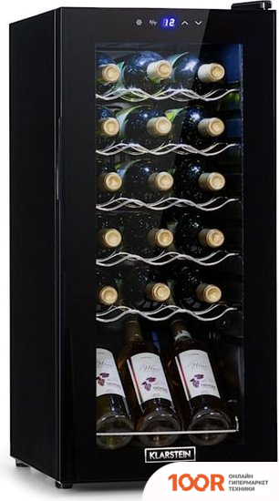 Винный шкаф Klarstein SHIRAZ 18 SLIM UNO (ЧЕРНЫЙ) (32559)