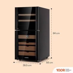 Винный шкаф Klarstein EL DORADO 89 (ЧЕРНЫЙ) (32551)