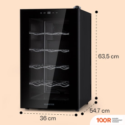 Винный шкаф Klarstein BAROLO 15 UNO (ЧЕРНЫЙ) (32522)