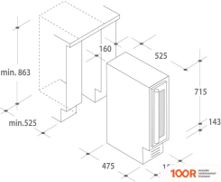 Винный шкаф Candy CCVB 15 (32213)