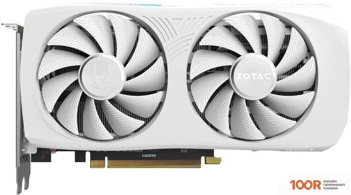 Видеокарта ZOTAC GEFORCE RTX 4070 SUPER TWIN EDGE OC WHITE EDITION 12GB GDDR6X ZT-D40720Q-10M (31278)