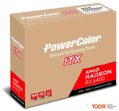 Видеокарта PowerColor RADEON RX 6400 4GB GDDR6 AXRX 6400 4GBD6-DH (30887)