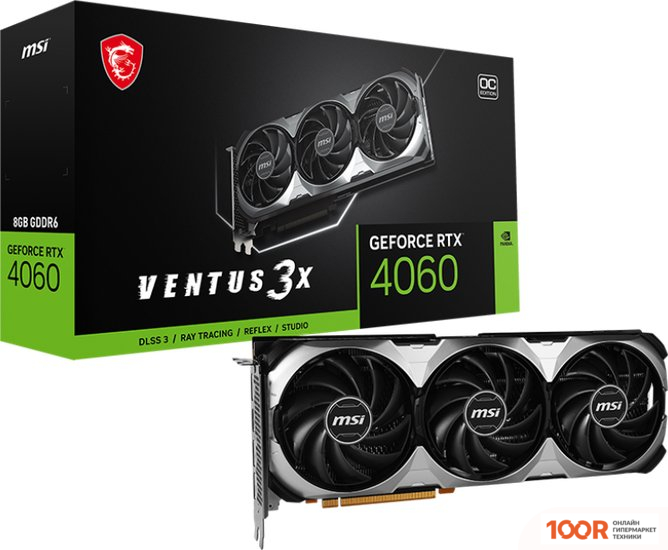 Видеокарта MSI GEFORCE RTX 4060 VENTUS 3X 8G OC (30174)