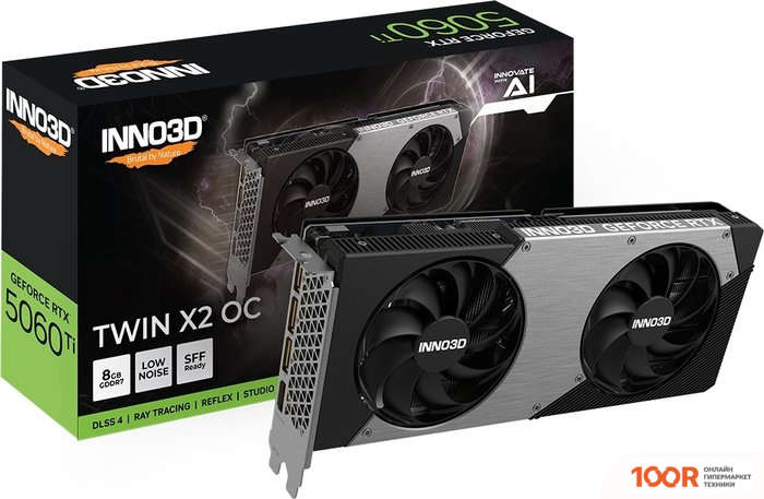 Видеокарта Inno3D GEFORCE RTX 5060 TI 8GB TWIN X2 OC N506T2-08D7X-193075N (29841)
