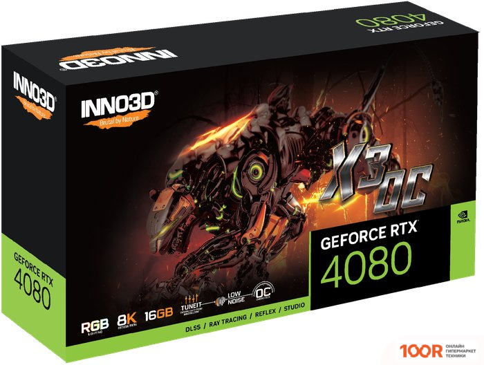 Видеокарта Inno3D GEFORCE RTX 4080 16GB X3 OC N40803-166XX-187049N (29821)