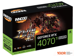 Видеокарта Inno3D GEFORCE RTX 4070 TI SUPER TWIN X2 N407TS2-166X-186156N (29805)
