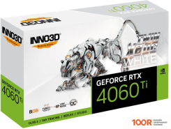 Видеокарта Inno3D GEFORCE RTX 4060 TI 8GB TWIN X2 OC WHITE N406T2-08D6X-171153W (29790)