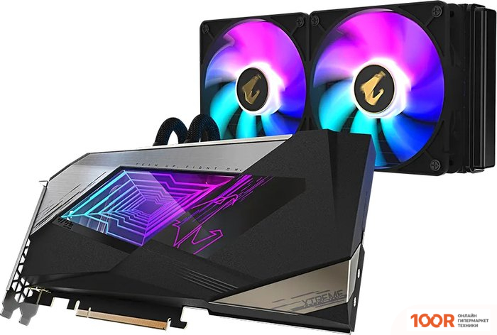 Видеокарта Gigabyte AORUS GEFORCE RTX 4070 TI 12GB XTREME WATERFORCE GV-N407TAORUSX W-12GD (29338)