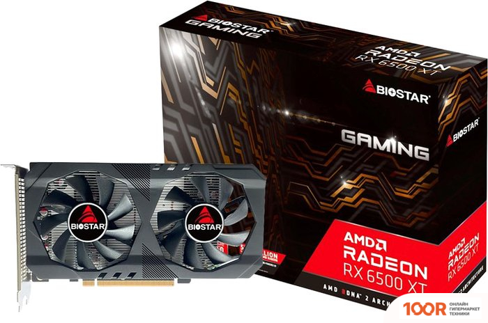 Видеокарта BIOSTAR RADEON RX 6500 XT 4GB GDDR6 VA65X6RA46 (28963)