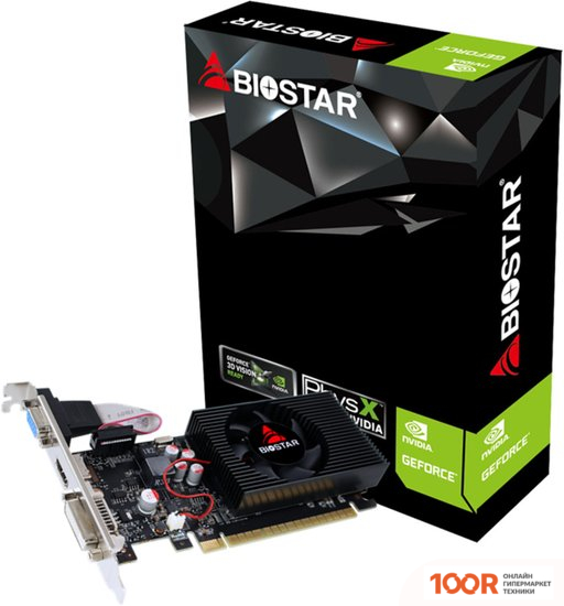 Видеокарта BIOSTAR GEFORCE GT 730 2GB DDR3 VN7313THX1 (28941)