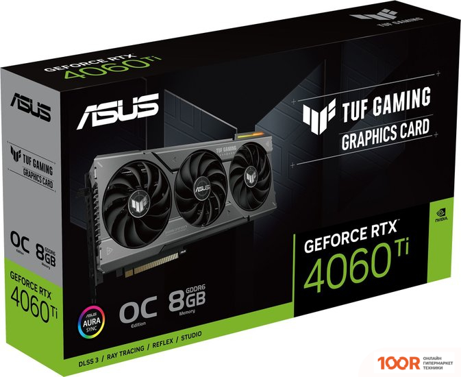 Видеокарта ASUS TUF GAMING GEFORCE RTX 4060 TI OC EDITION 8GB GDDR6 TUF-RTX4060TI-O8G-GAMING (28868)