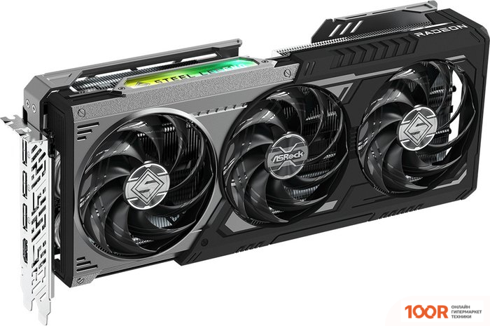 Видеокарта ASRock AMD RADEON RX 9070 XT STEEL LEGEND DARK 16GB RX9070XT SLD 16G (28456)