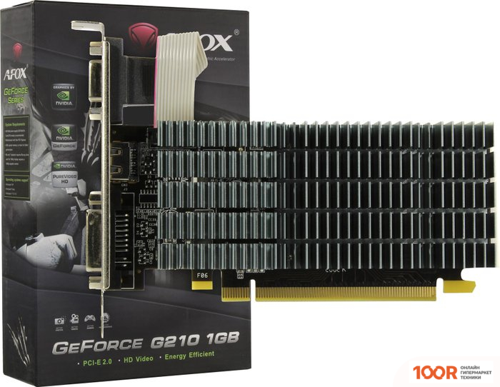 Видеокарта AFOX GEFORCE GT 210 1GB DDR2 AF210-1024D2LG2 (28250)