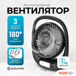 Вентилятор Evolution AIRLEAF AL-101 (ЧЕРНЫЙ) (26680)