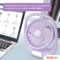 Вентилятор Evolution AIRLEAF AL-101 (ФИОЛЕТОВЫЙ) (26679)