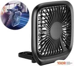 Вентилятор Baseus FOLDABLE VEHICLE-MOUNTED BACKSEAT FAN (ЧЕРНЫЙ) (26346)