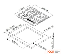 Варочная панель ZorG BLC FDW BLACK (EMY) (26138)
