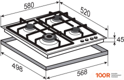 Варочная панель Zigmund & Shtain MN 199.61 W (26127)