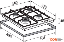 Варочная панель Zigmund & Shtain M 26.6 B (26106)