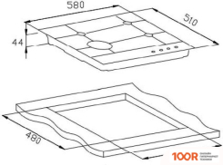Варочная панель Weissgauff HGG 649 BGRG (25782)