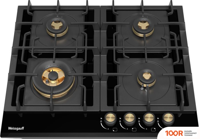 Варочная панель Weissgauff HGG 641 BV VOLCANO BURNER NANO GLASS (25763)
