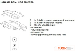 Варочная панель Weissgauff HGG 320 BGH (25697)